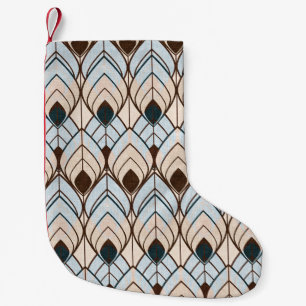 Art Deco: Textured Seamless Ornament. Small Christmas Stocking