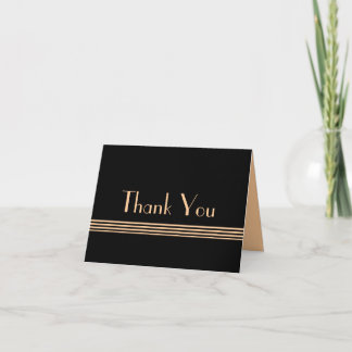 Art Deco Thank You Card