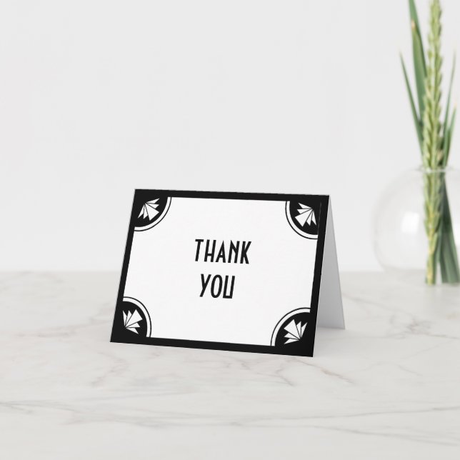 Art Deco Thank You Card (Front)