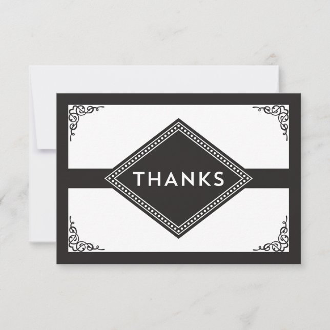 Art Deco Thank You Card (Front)
