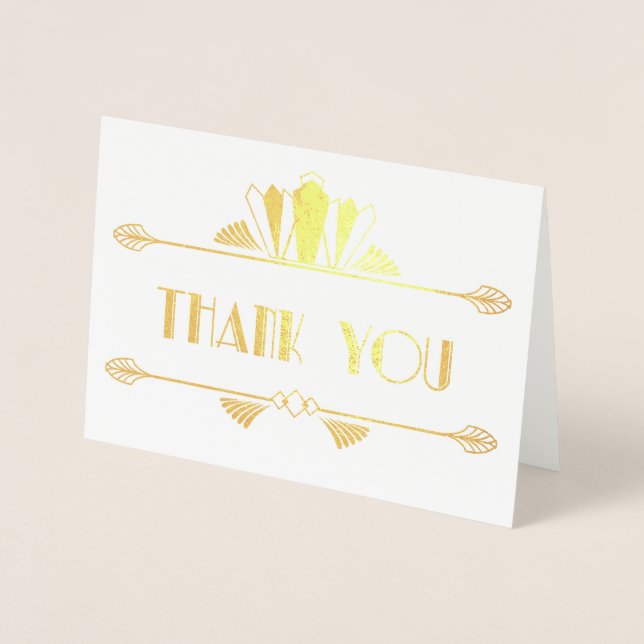 Art Deco Thank You Cards (Front)
