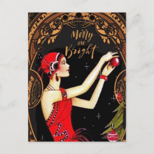 Art Deco the Halls Postcard