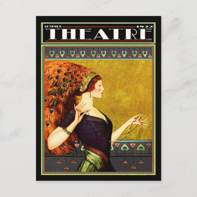 Art Deco Theatre Magazine 1922 Postcard (Front)