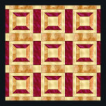 Art Deco Theatre Poster<br><div class="desc">The gold and burgundy marble details of a classic Art Deco movie theatre inspired this elegant and sophisticated geometric pattern.  Available on a wide range of gift and stationery products,  including styles that allow customisation and personalisation with your own monogram or photo.</div>