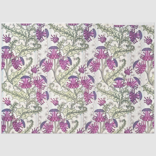 Art deco thistle tissue paper (Front)