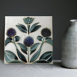 Art Deco Thistle Wall Decor Art Nouveau Ceramic Ti Tile<br><div class="desc">Welcome to CreaTile! Here you will find handmade tile designs that I have personally crafted and vintage ceramic and porcelain clay tiles, whether stained or natural. I love to design tile and ceramic products, hoping to give you a way to transform your home into something you enjoy visiting again and...</div>