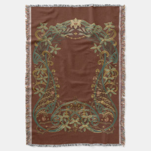 art deco throw blanket
