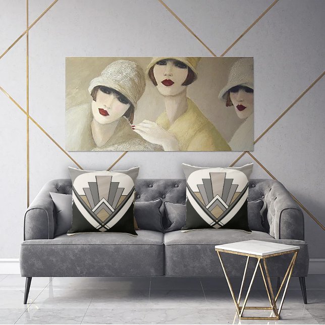 Art Deco Throw Pillow (Creator Uploaded)
