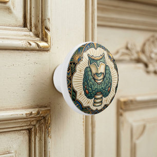 Art Deco thyroid biology medical vintage  Ceramic Knob