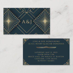 Art Deco Tickets Jack and Jill Stag and Doe 