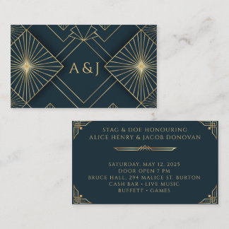 Art Deco Tickets Jack and Jill Stag and Doe