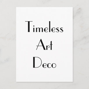 Art Deco Timeless Typography Postcard