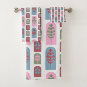 Art Deco Trees  Bath Towel Set