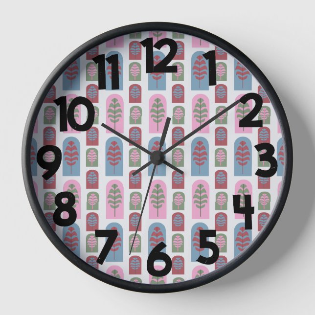 Art Deco Trees  Clock (Front)