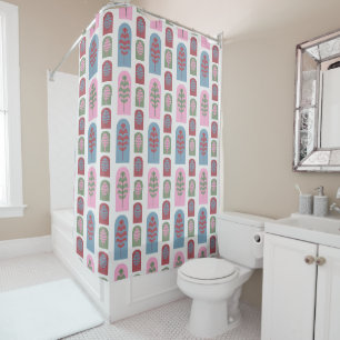 Art Deco Trees  Shower Curtain