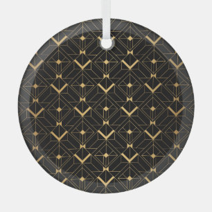 Art Deco Triangle: Luxury Pattern. Glass Tree Decoration