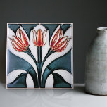 Art Deco Tulip Floral Wall Decor Art Nouveau Ceram Tile<br><div class="desc">Welcome to CreaTile! Here you will find handmade tile designs that I have personally crafted and vintage ceramic and porcelain clay tiles, whether stained or natural. I love to design tile and ceramic products, hoping to give you a way to transform your home into something you enjoy visiting again and...</div>