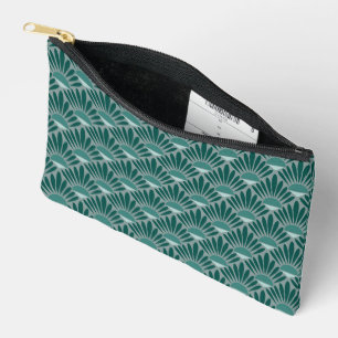 Art Deco Turquoise Pattern Accessory Pouch
