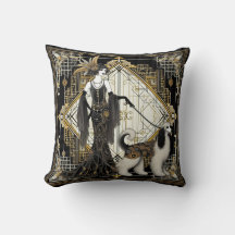 Art Deco Twenties Elegant Lady & Dog