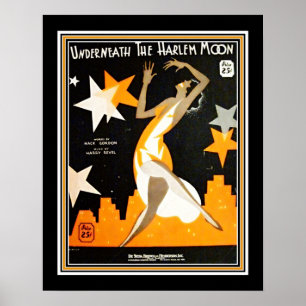 Art Deco "Underneath the Harlem Moon" Poster