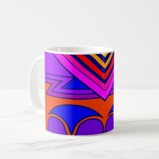 Art Deco Valentine Heart Coffee Mug (Front Left)