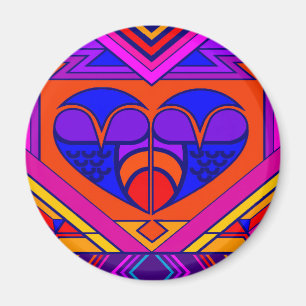 Art Deco Valentine Heart Magnet