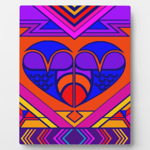 Art Deco Valentine Heart Plaque