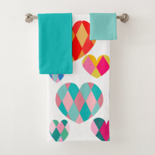 Art Deco Valentine's Bath Towel Set