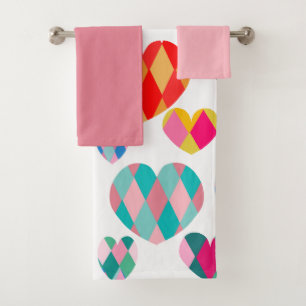 Art Deco Valentine's Bath Towel Set