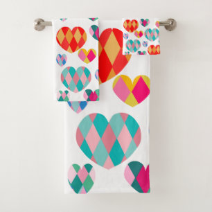 Art Deco Valentine's Bath Towel Set