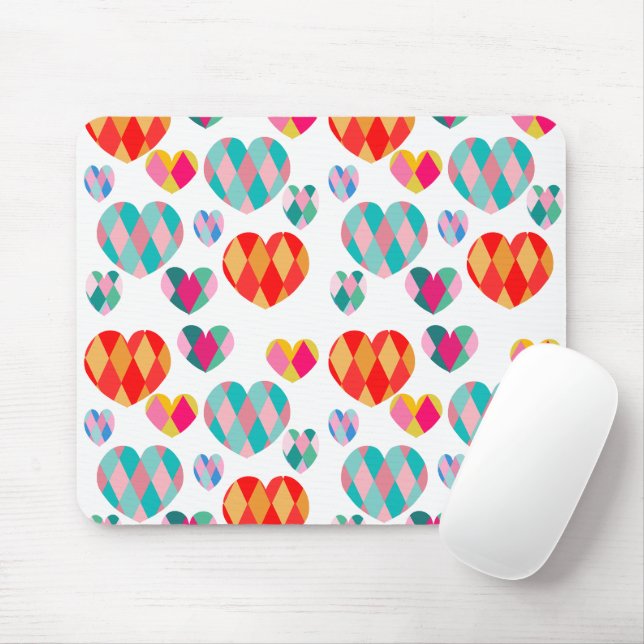 Art Deco Valentine's Mouse Mat (With Mouse)