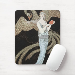 Art Deco Vintage 1920s Fashion Flapper Phoenix Mouse Mat