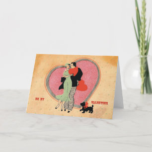 Art Deco Vintage ~ Be My Valentine Holiday Card