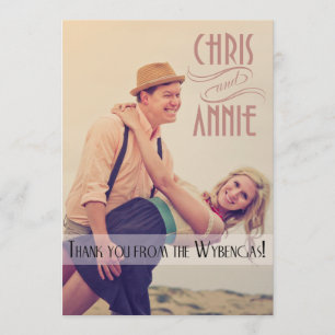 Art Deco Vintage Beach Thank You Photo