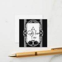 Art Deco Vintage Black and White Swans