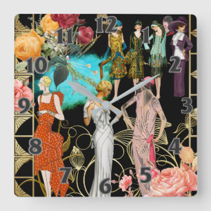 Art Deco Vintage Fashion Acrylic Wall Clock