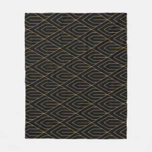 Art Deco: vintage geometric wallpaper. Fleece Blanket