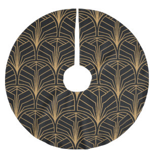 Art Deco, vintage minimalistic pattern. Brushed Polyester Tree Skirt