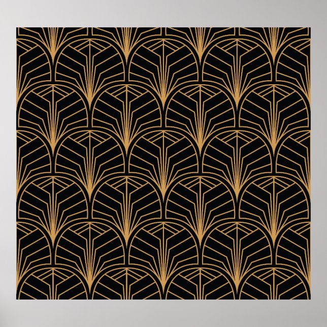 Art Deco, vintage minimalistic pattern. Poster (Front)