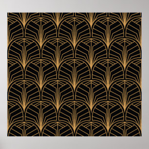 Art Deco, vintage minimalistic pattern. Poster