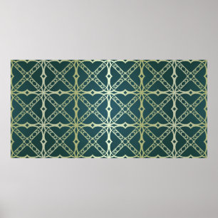 Art-deco vintage seamless geometric pattern. Vinta Poster