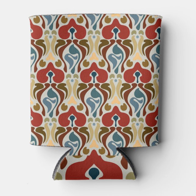 Art Deco Vintage Seamless Pattern Can Cooler (Front)