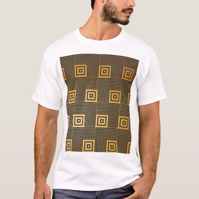 Art Deco Vintage Wallpaper Pattern T-Shirt (Front)