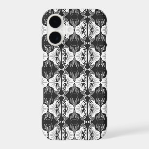 Art Deco wallpaper pattern - black and white