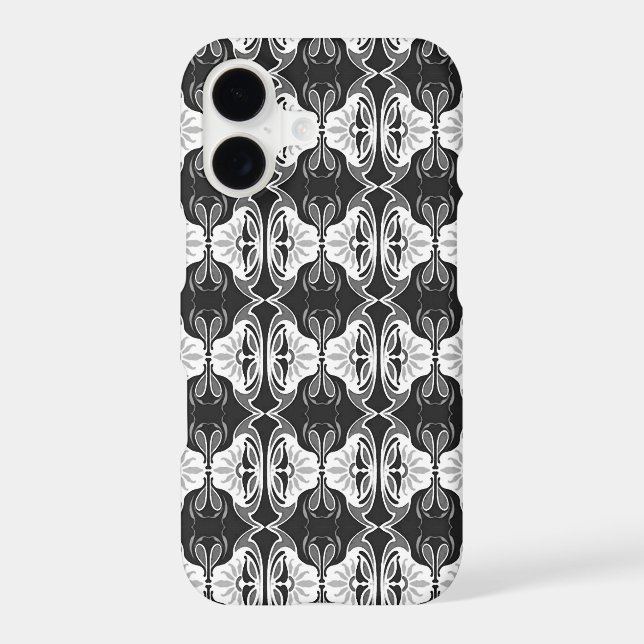 Art Deco wallpaper pattern - black and white (Back)