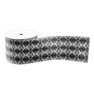 Art Deco wallpaper pattern - black and white Grosgrain Ribbon