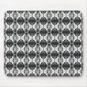 Art Deco wallpaper pattern - black and white Mouse Mat