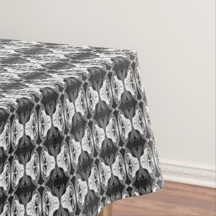 Art Deco wallpaper pattern - black and white Tablecloth
