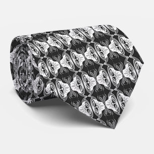 Art Deco wallpaper pattern - black and white Tie