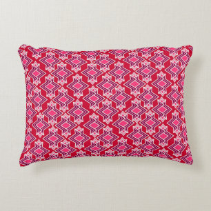 Art Deco Wallpaper Pattern, Burgundy Wine Decorative Cushion